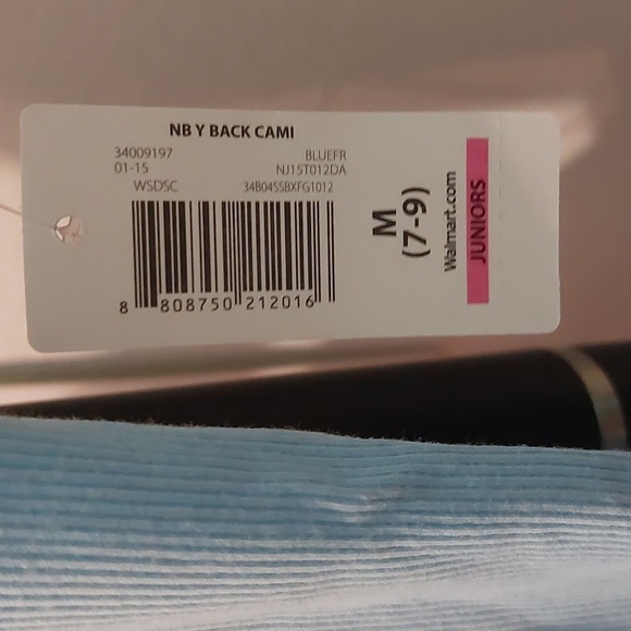 Light Blue Racerback Lace Ribbed Tank Top - Picture 5 of 5